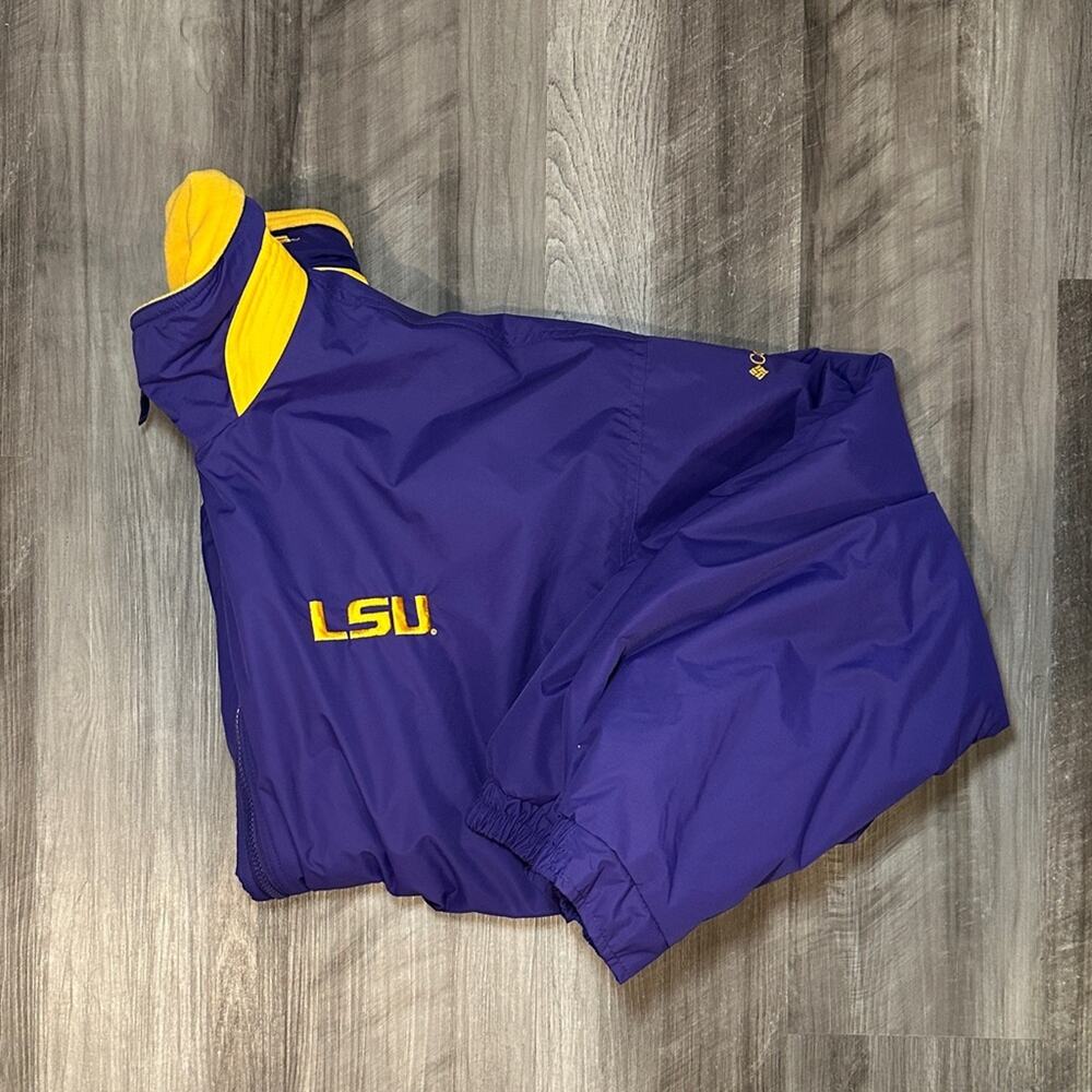 LSU Tigers Columbia Nylon Fleece Lined Puffer Style Jacket - XL